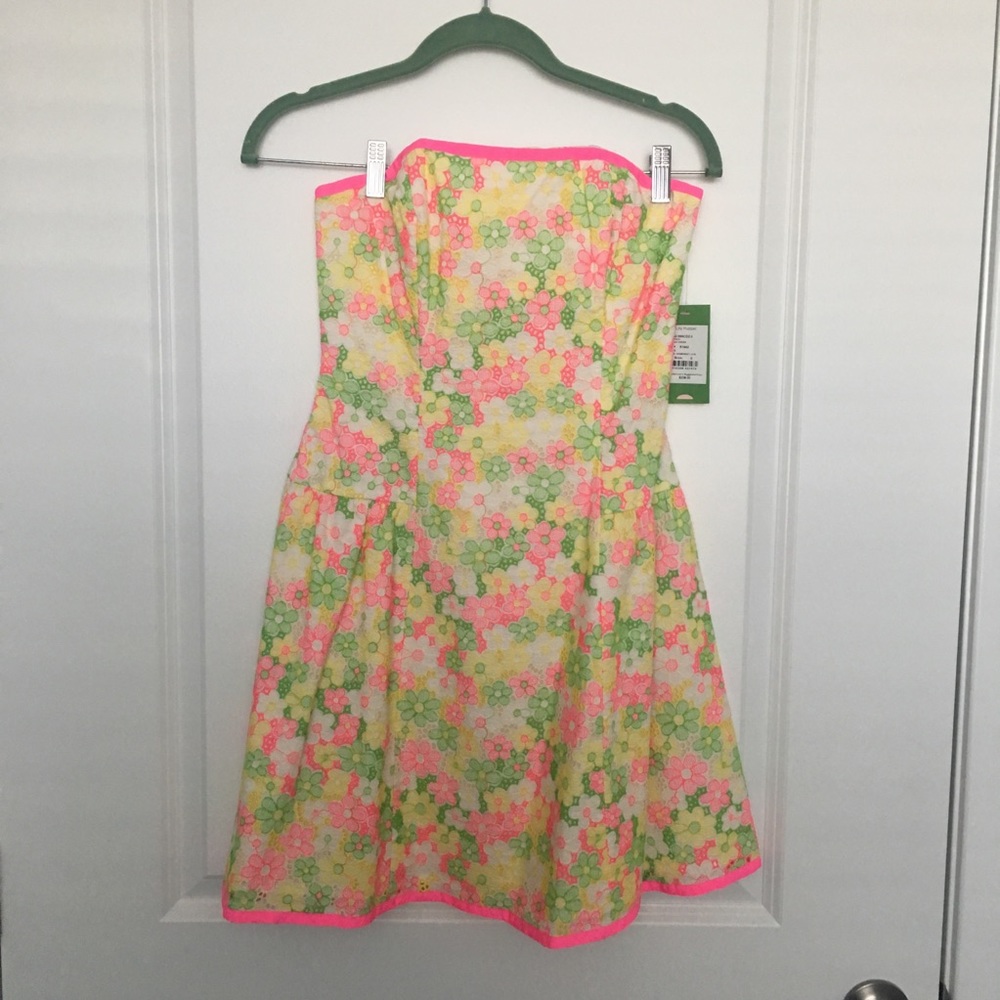 Lilly Pulitzer Neon Strapless Dress